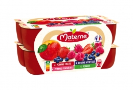 16 coupelles de compote fruits rouges