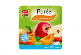 Purée de pomme abricot sans sucres ajoutés