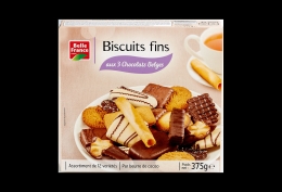 Assortiment de biscuits fins aux 3 chocolats Belges 12 variétés