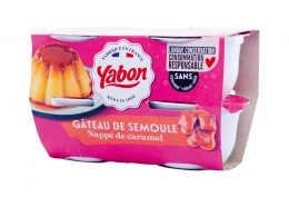 Gâteau de semoule nappé de caramel