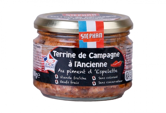 Terrine de campagne à l'ancienne au piment d' Espelette