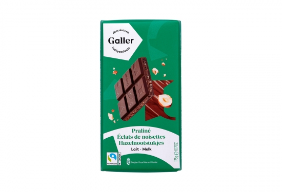 Chocolat lait fourré praliné éclats de noisettes