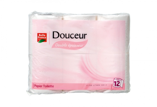 12 rouleaux de papier toilette blanc