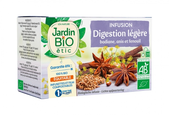 Infusion digestion légère badiane, fenouil, anis et réglisse