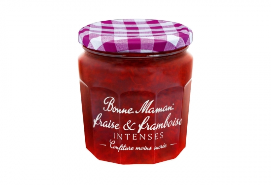 Confiture fraise et framboise intenses