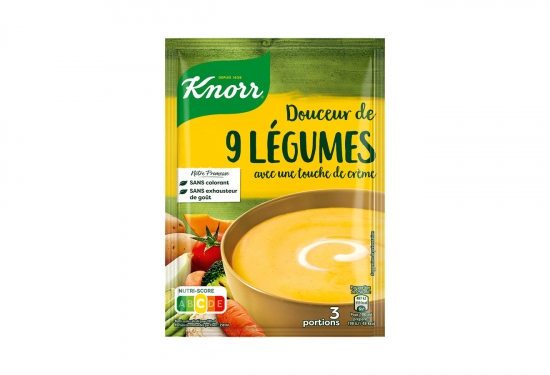 Soupe douceur de 9 légumes touche de crème