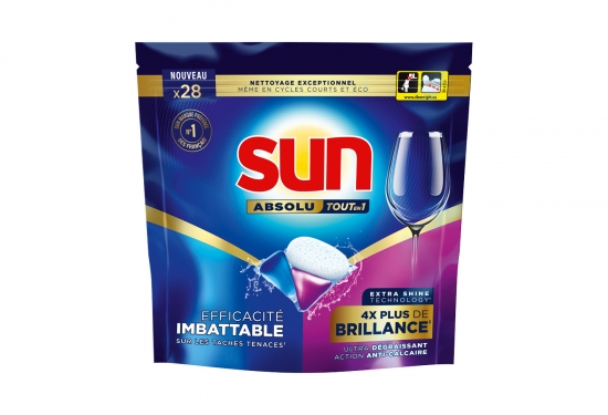 Capsules lave-vaisselle Sun Absolu brillance Tout en 1