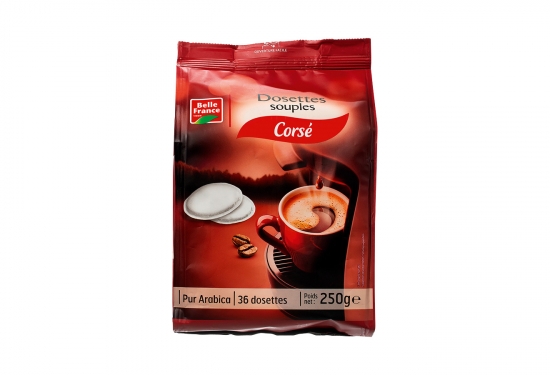 36 dosettes souples corsé pur arabica