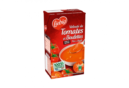 Velouté de tomates et boulettes