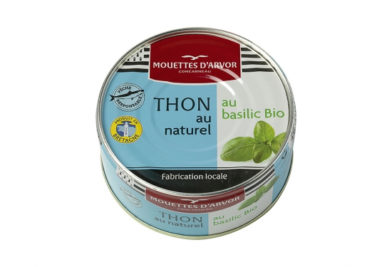 Thon Listao au naturel et au basilic Bio