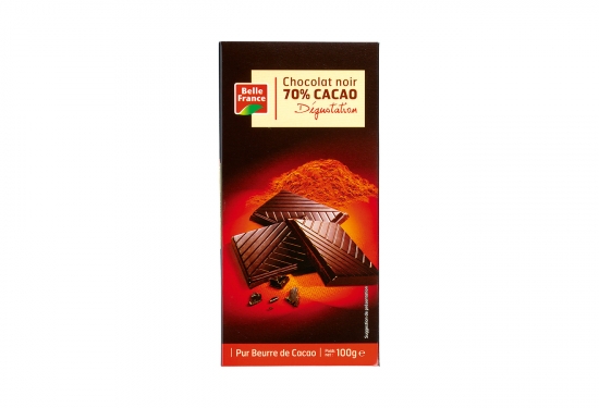 Chocolat noir 70% de cacao dégustation