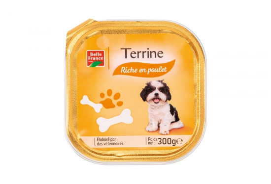 Lot de 6 barquettes terrine pour chien