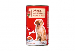 Lot de 2 boîtes 3/2 de pâtée morceaux pour chien