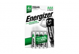 4 piles rechargeables Power Plus AAA HR03 700mAh