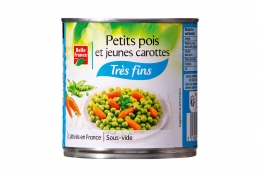 1/2 Petits pois très fins et jeunes carottes