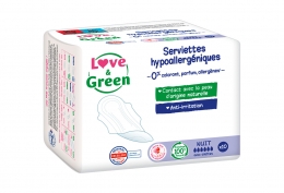 10 serviettes hygiéniques hypoallergéniques nuit