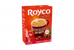 Soupe instantanée lentilles jambon