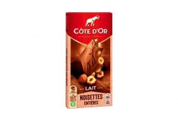 Bloc lait noisettes entières